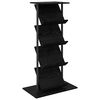 vidaXL Magazinregal mit Regal Schwarz Eichen-Optik 68 x 40 x 123.5 cm