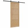 vidaXL Schiebet&uuml;r Braun 86 x 211 cm Massives Kiefernholz