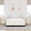vidaXL Bettrahmen mit Matratze Creme 160 x 200 cm Stoff