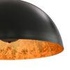 vidaXL Deckenleuchten 2 Stk. Schwarz und Gold Halbkugelf&ouml;rmig 50cm E27