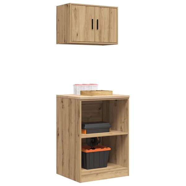 vidaXL Garagenschr&auml;nke 2 Stk. Artisan-Eiche Holzwerkstoff