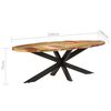 vidaXL Esstisch 240x100x75 cm Altholz Massiv