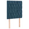 vidaXL Boxspringbett mit Matratze Dunkelblau 80x200 cm Samt