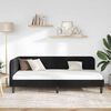 vidaXL Eckbettgestell mit Kopfteil Schwarz 90 x 190 cm Samt