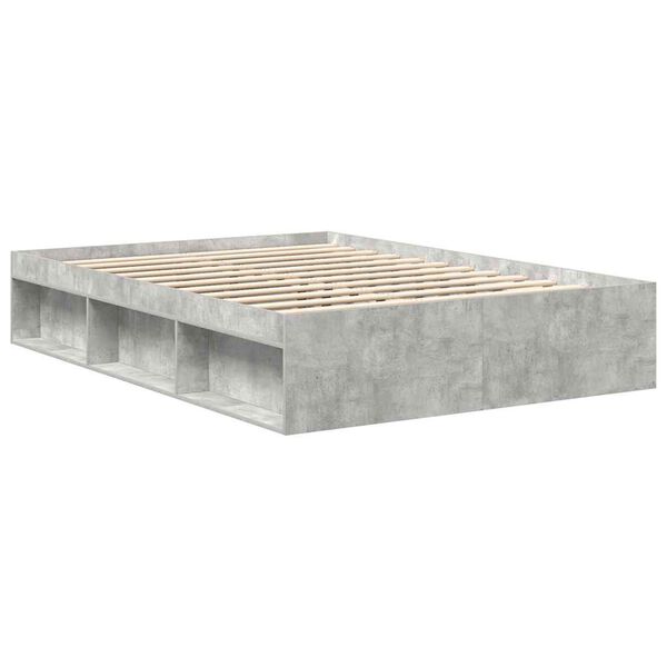 vidaXL Bettgestell Betongrau 120x200 cm