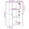 vidaXL Aktenschrank Grau Sonoma 60x32x115 cm Holzwerkstoff
