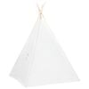 vidaXL Kinder Tipi-Zelt mit Tasche Pfirsichhaut Weiß 120x120x150 cm