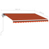 vidaXL Standmarkise Einziehbar Handbetrieben 350x250 cm Orange/Braun