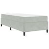 vidaXL Bettrahmen mit Matratze Hellgrau 90 x 200 cm Stoff