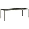 vidaXL 11-tlg. Garten-Essgruppe mit Kissen Grau Poly Rattan Glas