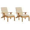 vidaXL Liegestuhl-Auflagen 2 Stk. Beige Oxford-Gewebe
