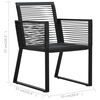 vidaXL 7-tlg. Garten-Essgruppe PVC Rattan Schwarz