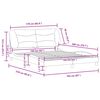 vidaXL Bettgestell ohne Matratze "Hvar" Schwarz 160x200 cm Stoff