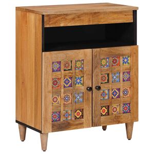 vidaXL Sideboard Natur 60 x 33 x 75 cm Massivholz Mango