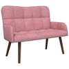 vidaXL Zweisitzer Sofa Rosa 115 x 61 x 87 cm Samt