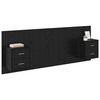 vidaXL Kopfteil mit Schrank 3 pcs Schwarz Eichen-Optik Holzwerkstoff