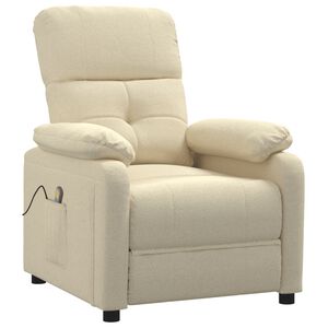 vidaXL Massagesessel Creme Stoff