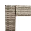vidaXL Garten-Beistelltisch mit Holzplatte Grau Poly Rattan