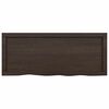 vidaXL Waschtischplatte Dunkelbraun 100x40x(2-6)cm Massivholz