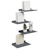 vidaXL Schwebendes Regal 4 pcs Anthrazit 30 x 18 x 2,5 cm Stahl