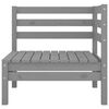 vidaXL 4-tlg. Garten-Lounge-Set Grau Kiefer Massivholz
