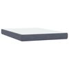 vidaXL Boxspringbett mit Matratze Dunkelgrau 140x210 cm Samt
