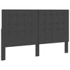 vidaXL Kopfteil Getuftet Dunkelgrau Stoff 180 x 200 cm