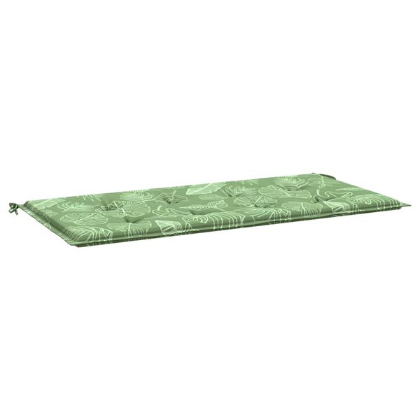vidaXL Gartenbank-Auflage Blattmuster 120x50x4 cm Oxford-Gewebe