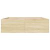 vidaXL Bettgestell Sonoma-Eiche 150x200 cm Holzwerkstoff