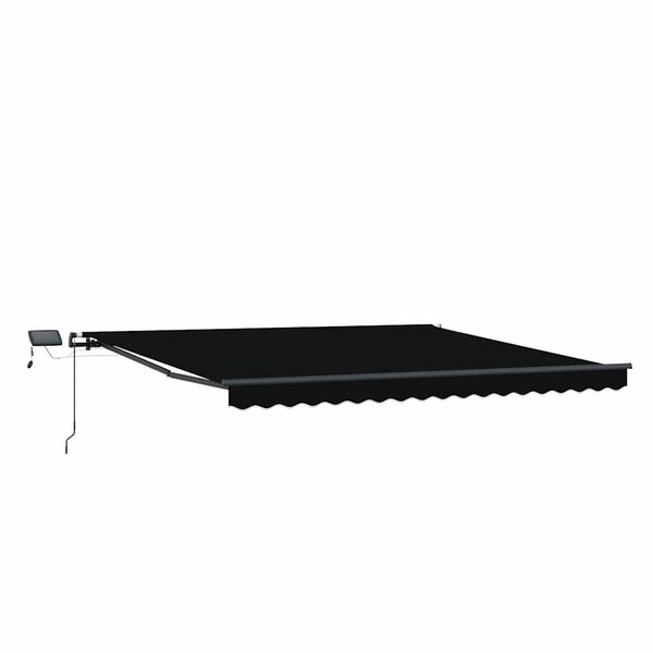 vidaXL Einziehbare Markise Schwarz 450 x 350 cm Stoff