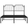 vidaXL Bettgestell mit Kopfteil Metall Schwarz 140x190 cm