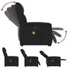 vidaXL Massagesessel mit Aufstehhilfe Schwarz Mikrofasergewebe