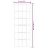 vidaXL Schiebetür ESG-Glas und Aluminium 76x205 cm Schwarz