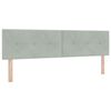 vidaXL Boxspringbett mit Matratze Hellgrau 200 x 180 cm Samt