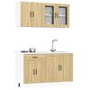 vidaXL 4-tlg. K&uuml;chenschrank-Set Lucca Sonoma-Eiche Holzwerkstoff