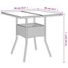 vidaXL 5-tlg. Garten-Essgruppe mit Kissen Beige Poly Rattan und Glas