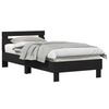 vidaXL Bettrahmen Schwarz Eichen-Optik 203 x 95 x 70 cm Holzwerkstoff
