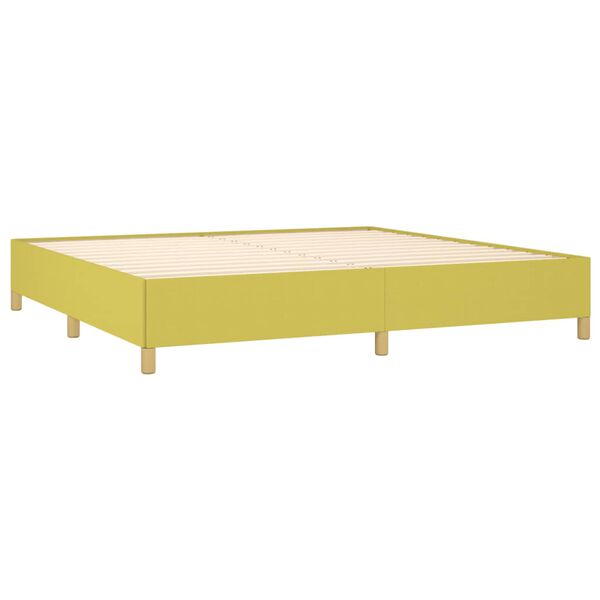vidaXL Bettgestell ohne Matratze Gr&uuml;n 200x200 cm Stoff