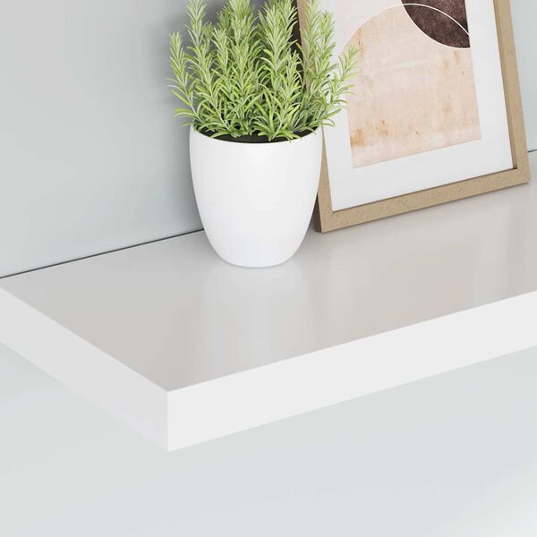 vidaXL Schweberegal Wei&szlig; 50x23x3,8 cm MDF