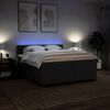 vidaXL Boxspringbett mit Matratze Schwarz 200x200 cm Stoff