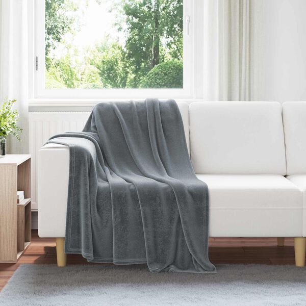vidaXL Wohndecken 6 pcs Dunkelgrau 130 x 150 cm Fleece
