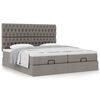 vidaXL Ottoman-Bett mit Matratzen Taupe 160x200 cm Stoff