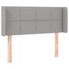 vidaXL Kopfteil mit Ohren Hellgrau 103x16x78/88 cm Stoff