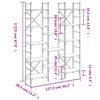vidaXL B&uuml;cherregal Grau Sonoma 127,5x28,5x172,5 cm Holzwerkstoff