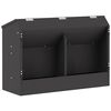 vidaXL Kaninchenf&uuml;tterer Schwarz 64,5 x 25,5 x 45,5 cm
