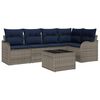vidaXL Gartensofa-set Grau Poly-Rattan