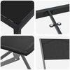 vidaXL Garten Essgruppe 5 pcs Schwarz Pulverbeschichteter Stahl