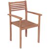 vidaXL Stapelbare Gartenst&uuml;hle mit Kissen 8 Stk. Massivholz Teak
