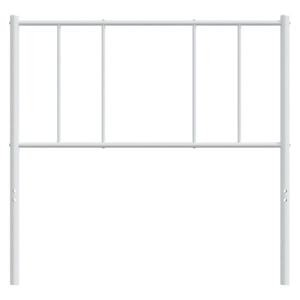 vidaXL Ersatz-Kopfteil Metall Wei&szlig; 107 cm