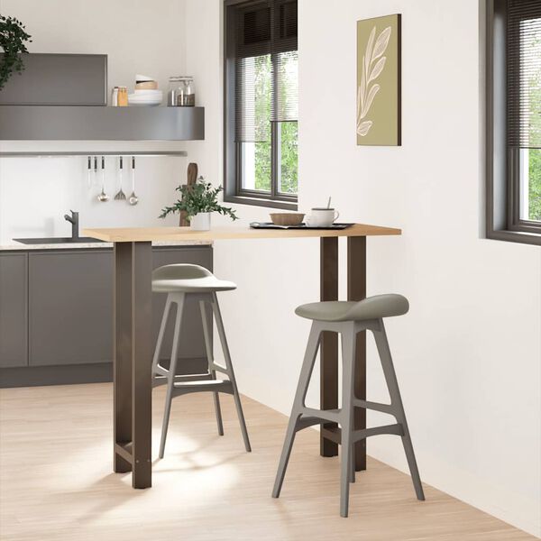 vidaXL Bartischbeine Naturstahl 2 Stk. 50x(110-111) cm Stahl